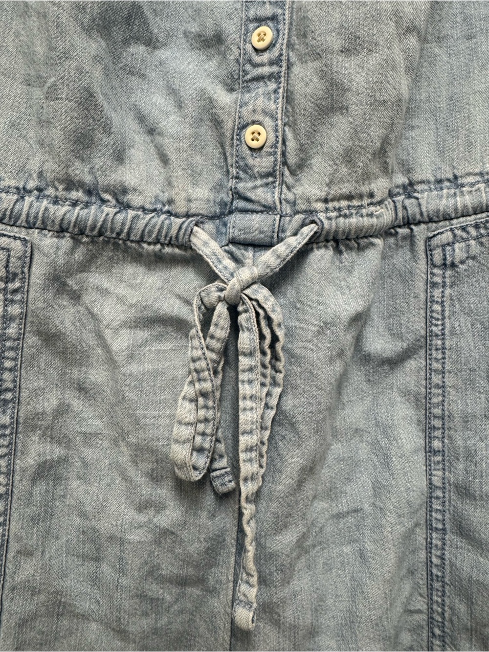 Old Navy Light Blue Chambray Button-Front Jumpsuit 0147 - Picture 2 of 5